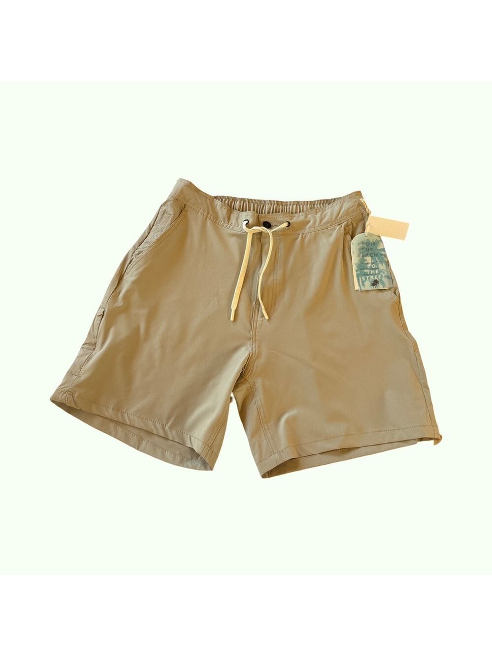 Trunks Chino Beige Multi Purpose Casual Drawstring Shorts Size Large NWT